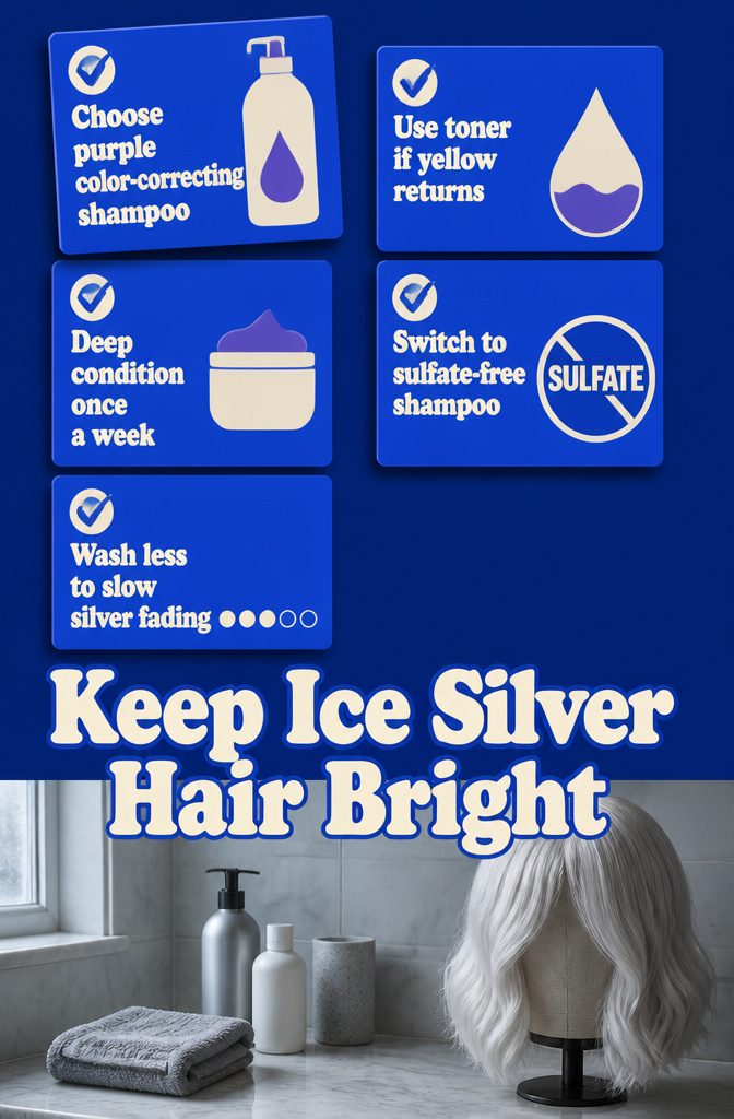 Ice silver hair care guide with color maintenance tips
