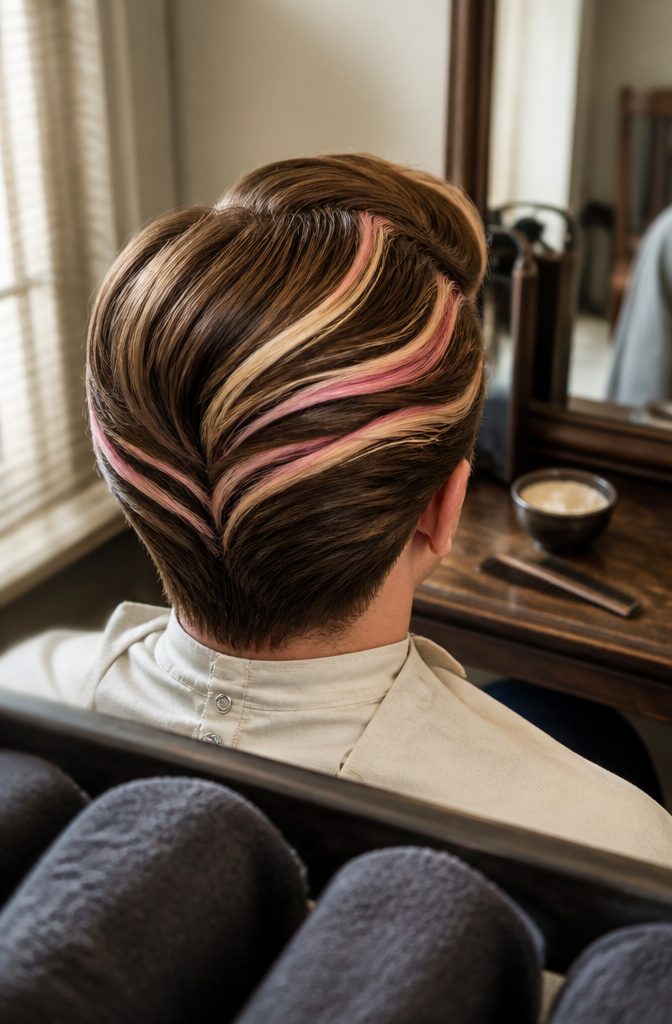 Neapolitan hair photograph beside text on brown hair and Napoleon
