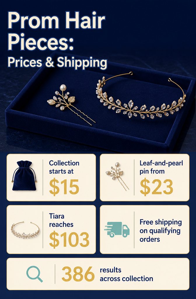 Prom hair pieces price graphic with collection prices shipping and total results