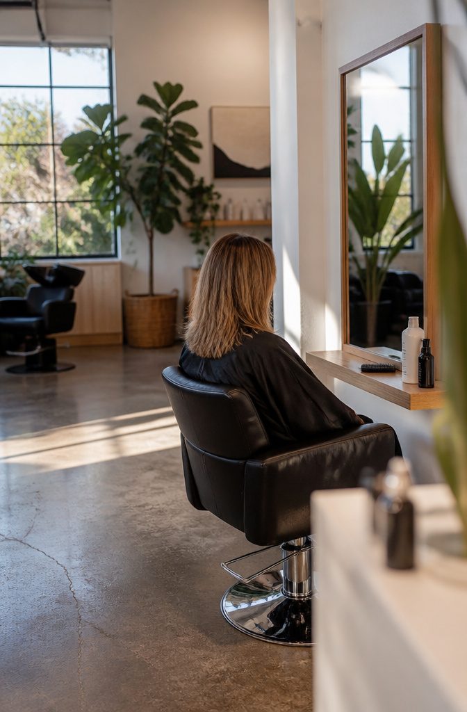 Shoulder-length hair with choppy layers and soft movement