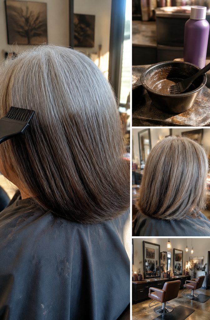 Gray hair shown in a close view for an article about dye and color coverage